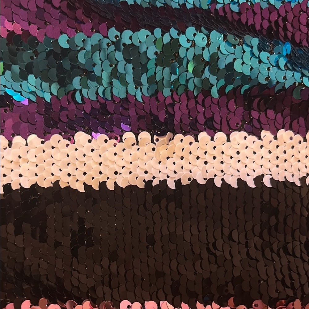 Privy Sequin Mini Skirt Black and Blue - Picture 5 of 11